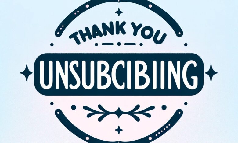 create image for Thank you for unsubscribing
